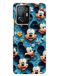 Чехол для Xiaomi 11T / 11T Pro с картинкой «Паттерн Микки и Минни»