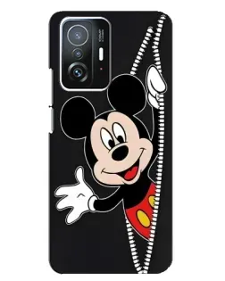 Чехол для Xiaomi 11T / 11T Pro с картинкой «Микки раздвигает стены»