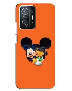 Чехол для Xiaomi 11T / 11T Pro с картинкой «Сердце Микки Минни»