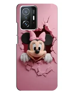 Чехол для Xiaomi 11T / 11T Pro с картинкой «Минни сквозь стену»