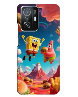 Чехол для Xiaomi 11T / 11T Pro с картинкой «Космический фастфуд»