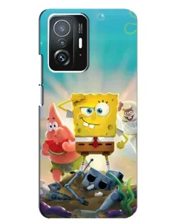 Чехол для Xiaomi 11T / 11T Pro с картинкой «Спанч Боб победитель»