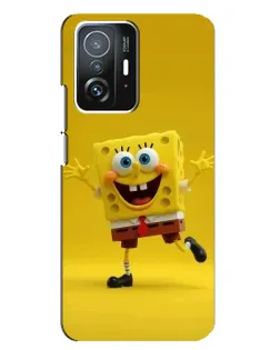 Чехол для Xiaomi 11T / 11T Pro с картинкой «Позитивный Губка Боб»