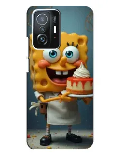 Чехол для Xiaomi 11T / 11T Pro с картинкой «Повар Спанч Боб»