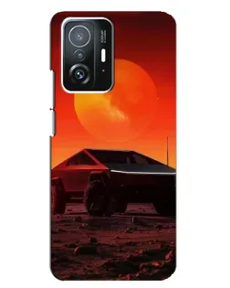 Чехол для Xiaomi 11T / 11T Pro с картинкой «Cybertruck на Марсе»