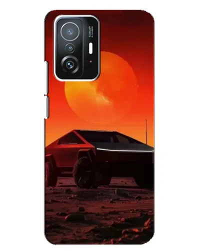 Чехол для Xiaomi 11T / 11T Pro с картинкой «Cybertruck на Марсе»