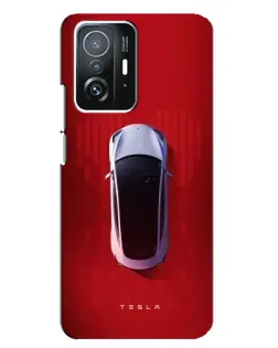 Чехол для Xiaomi 11T / 11T Pro с картинкой «Tesla Top View»