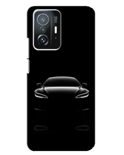 Чехол для Xiaomi 11T / 11T Pro с картинкой «Силуэт Tesla Night»