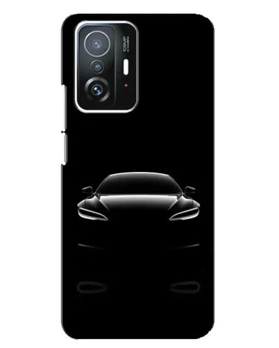 Чехол для Xiaomi 11T / 11T Pro с картинкой «Силуэт Tesla Night»
