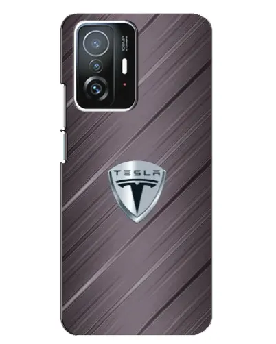 Чехол для Xiaomi 11T / 11T Pro с картинкой «Металлическая текстура Tesla»
