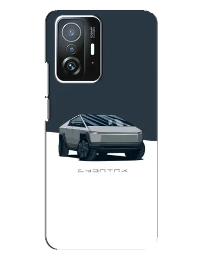 Чехол для Xiaomi 11T / 11T Pro с картинкой «Серебристый Cybertruck Tesla»