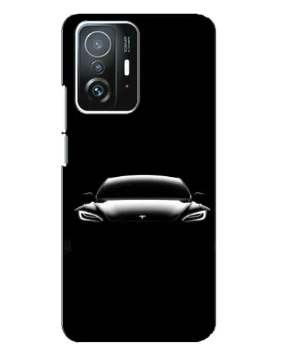 Чехол для Xiaomi 11T / 11T Pro с картинкой «Фары Tesla Night»