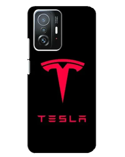 Чехол для Xiaomi 11T / 11T Pro с картинкой «Tesla Red Logo»