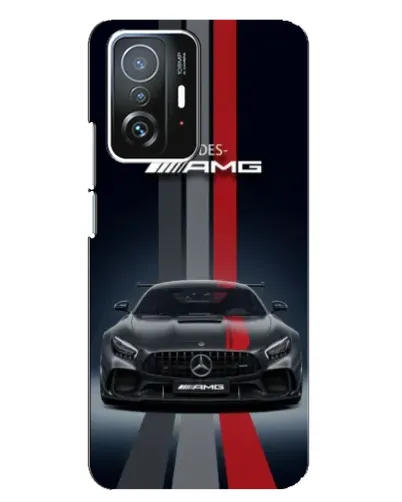 Чехол для Xiaomi 11T / 11T Pro с картинкой «Mercedes — белый карбон»