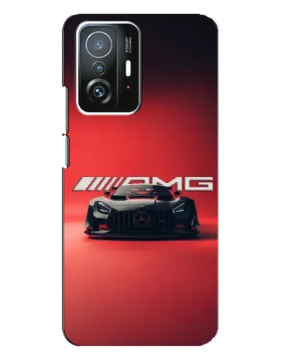 Чехол для Xiaomi 11T / 11T Pro с картинкой «Mercedes AMG — красная линия»