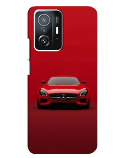 Чехол для Xiaomi 11T / 11T Pro с картинкой «Красный Mercedes AMG»