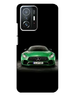 Чехол для Xiaomi 11T / 11T Pro с картинкой «Mercedes — неоновый лого»