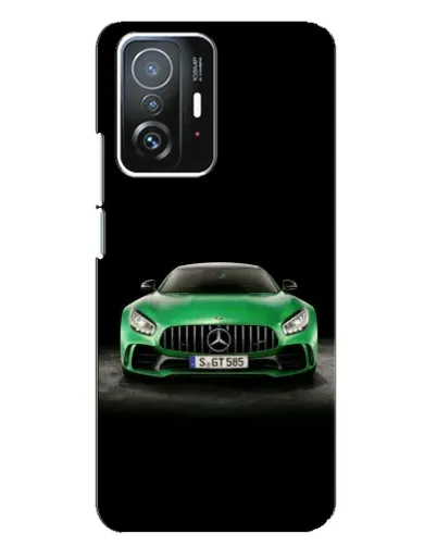 Чехол для Xiaomi 11T / 11T Pro с картинкой «Mercedes — неоновый лого»