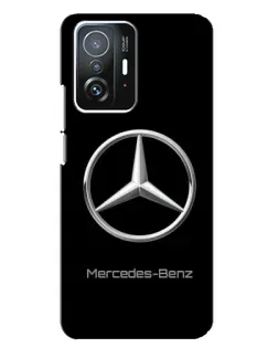 Чехол для Xiaomi 11T / 11T Pro с картинкой «Mercedes Silver Logo»