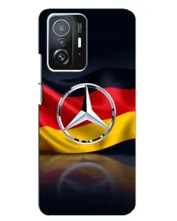 Чехол для Xiaomi 11T / 11T Pro с картинкой «Mercedes — флаг Германии»