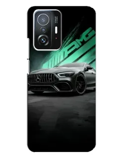 Чехол для Xiaomi 11T / 11T Pro с картинкой «Темный Mercedes AMG»