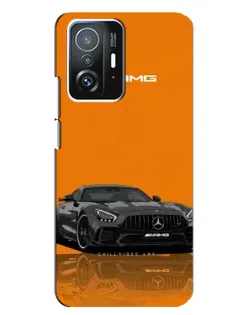 Чехол для Xiaomi 11T / 11T Pro с картинкой «Оранжевый Mercedes AMG»