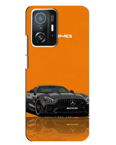 Чехол для Xiaomi 11T / 11T Pro с картинкой «Оранжевый Mercedes AMG»
