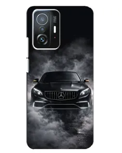 Чехол для Xiaomi 11T / 11T Pro с картинкой «Mercedes в дыму»