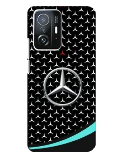 Чехол для Xiaomi 11T / 11T Pro с картинкой «Mercedes — бирюзовый акцент»