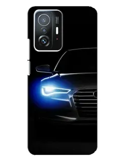 Чехол для Xiaomi 11T / 11T Pro с картинкой «Неоновый взгляд Audi»