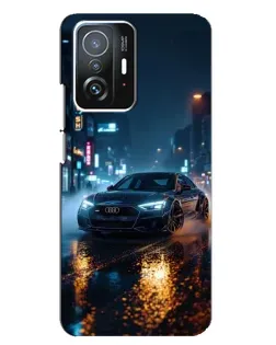 Чехол для Xiaomi 11T / 11T Pro с картинкой «Ночной город и Audi»