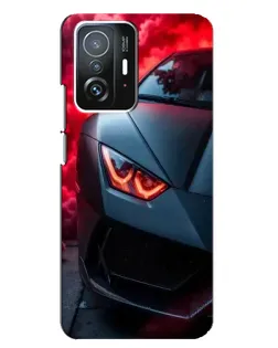 Чехол для Xiaomi 11T / 11T Pro с картинкой «Lamborghini красное сияние»
