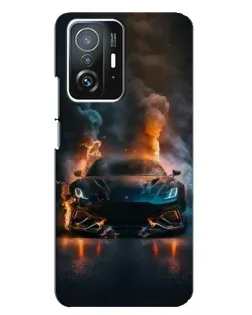 Чехол для Xiaomi 11T / 11T Pro с картинкой «Lamborghini дымная эстетика»