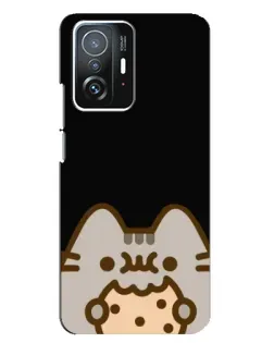 Чехол для Xiaomi 11T / 11T Pro с картинкой «Пушин на черном»