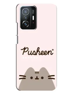 Чехол для Xiaomi 11T / 11T Pro с картинкой «Pusheen логотип»