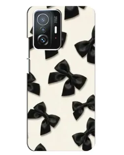 Чехол для Xiaomi 11T / 11T Pro с картинкой «Черные бантики»