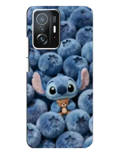Чехол для Xiaomi 11T / 11T Pro с картинкой «Стич и голубика»
