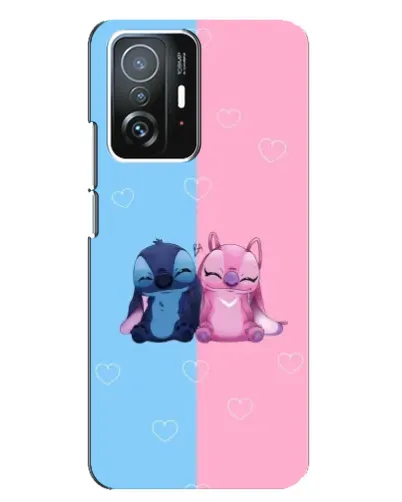 Чехол для Xiaomi 11T / 11T Pro с картинкой «Stitch и Angel Love»