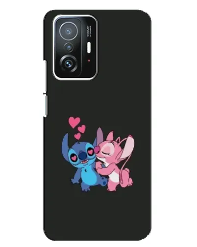 Чехол для Xiaomi 11T / 11T Pro с картинкой «Анжел целует Стича»