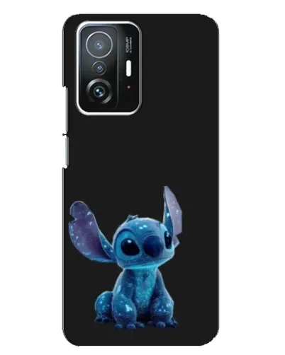 Чехол для Xiaomi 11T / 11T Pro с картинкой «Стич на черном»