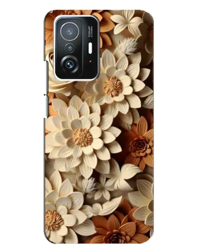 Чехол для Xiaomi 11T / 11T Pro с картинкой «Бежевый флористический декор» Чехол для Xiaomi 11T / 11T Pro с картинкой «Бежевый флористический декор»