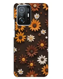 Чехол для Xiaomi 11T / 11T Pro с картинкой «Узор из маленьких подсолнухов» Чехол для Xiaomi 11T / 11T Pro с картинкой «Узор из маленьких подсолнухов»