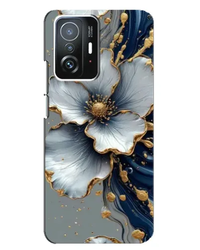 Чохол для Xiaomi 11T / 11T Pro з картинкою «Біла квітка та золотий флюїд» Чохол для Xiaomi 11T / 11T Pro з картинкою «Біла квітка та золотий флюїд»