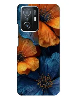 Чехол для Xiaomi 11T / 11T Pro с картинкой «Яркая сине-оранжевая флора» Чехол для Xiaomi 11T / 11T Pro с картинкой «Яркая сине-оранжевая флора»