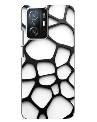 Чехол для Xiaomi 11T / 11T Pro с картинкой «Белая объемная сетка»