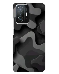 Чехол для Xiaomi 11T / 11T Pro с картинкой «Темный абстрактный камуфляж»
