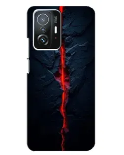 Чехол для Xiaomi 11T / 11T Pro с картинкой «Kрасная лавовая трещина»