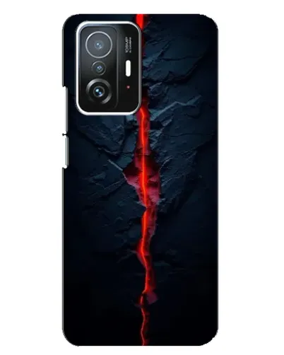 Чехол для Xiaomi 11T / 11T Pro с картинкой «Kрасная лавовая трещина»