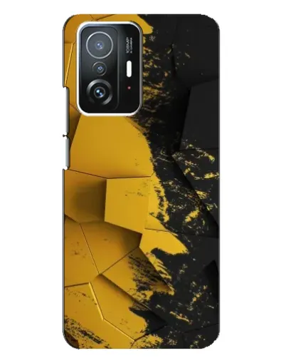 Чехол для Xiaomi 11T / 11T Pro с картинкой «Золотые осколки геометрии»