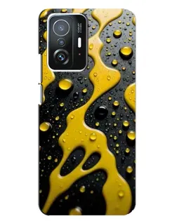 Чехол для Xiaomi 11T / 11T Pro с картинкой «Жидкое желтое золото»